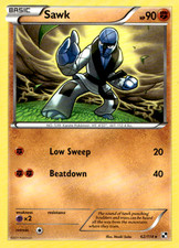 pokemon sawk card Sawk 59/98 Emerging Powers Uncommon Non Holo Pokemon Card NM main image 0