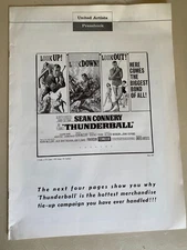 Thunderball Pressbook 1965 Sean Connery as James Bond 007!