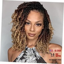Pre Twisted Passion Twist Crochet Hair 10 Inch 8 10 Inch Pack of 8 1B/30/27