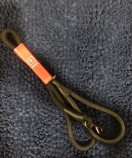 Reddy 6FT Rope Lead for Dogs Black Braided Rope, Leather Handle