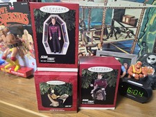 LOT of 3 Star Trek TNG Captain Picard Cmdr Data Riker Hallmark Ornament 1995-97