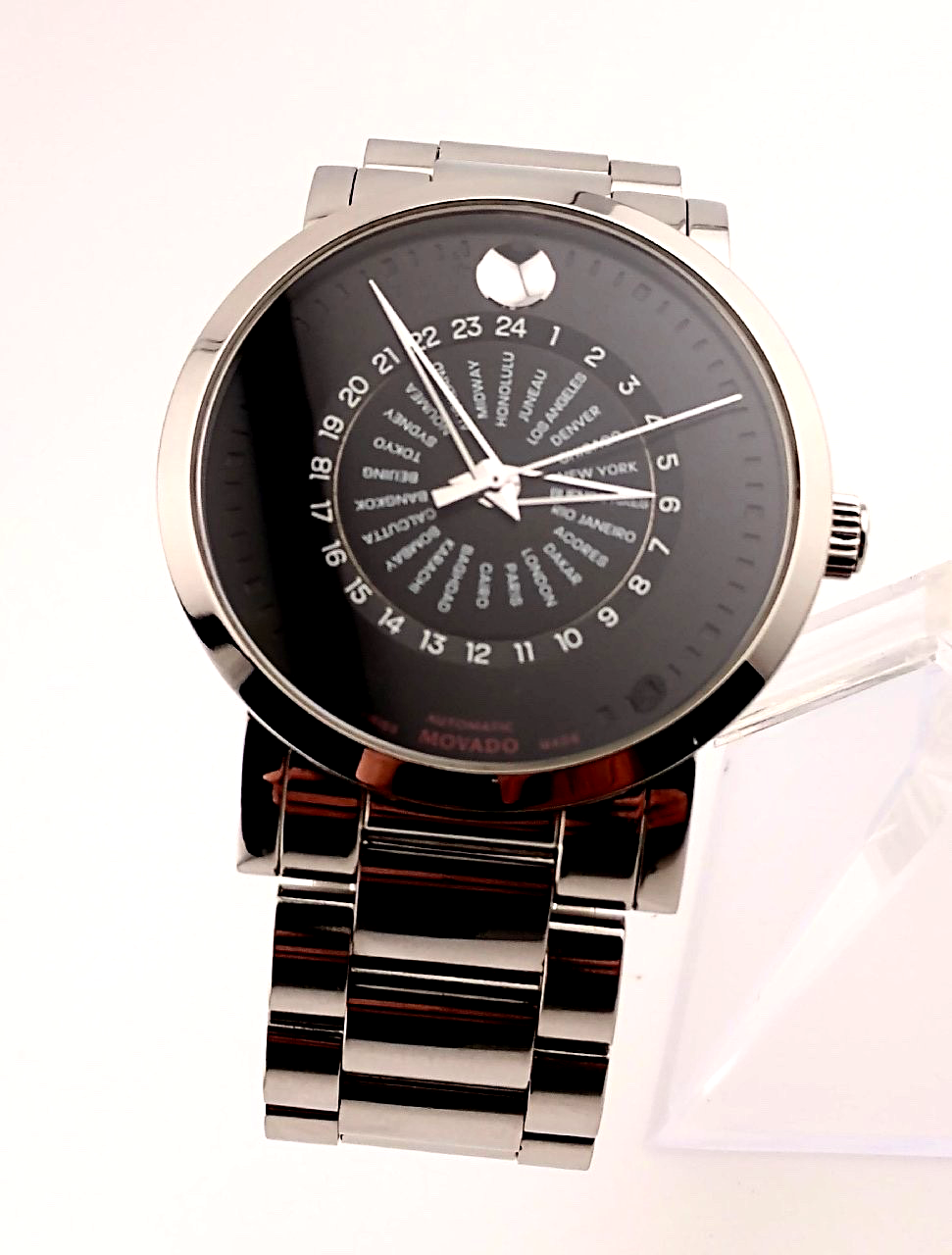 Movado Men's Red Label Calendomatic World Automatic Universal Time Model ~ Super