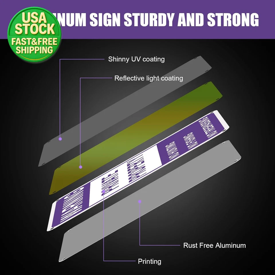 8 Pack No Hunting No Trespassing Signs Private Property Reflective 10x7" - Image 4 of 4