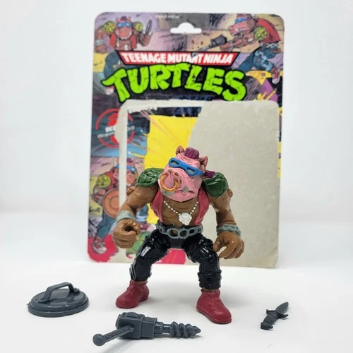 Bebop SOFT HEAD Complete Teenage Mutant Ninja Turtles 1988 Figure W Card