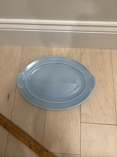 T.S.& T. Luray Pastels Blue Oval Serving Platter 12" x 8 1/2" Taylor, Smith USA - Picture 12 of 12