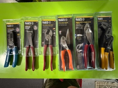 Klein Tools ,  9 Assorted Different Pliers New In Packages.