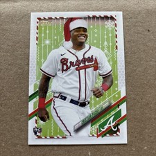 2021 Topps Holiday Christian Pache SANTA HAT SP RC Rookie Card Atlanta Braves. rookie card picture