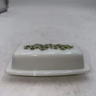 Vintage Pyrex Butter Dish Spring Blossom Crazy Daisy Milk Glass Mint Condition