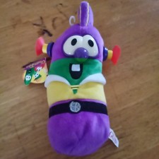 Gund Veggie Tales Larryboy Vegetables Super Cucumber Bean Bag Plush NWT