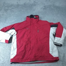 Vintage Columbia Jacket Mens XL Red White Bugaboo Vertex Fleece Lined Ski 00s