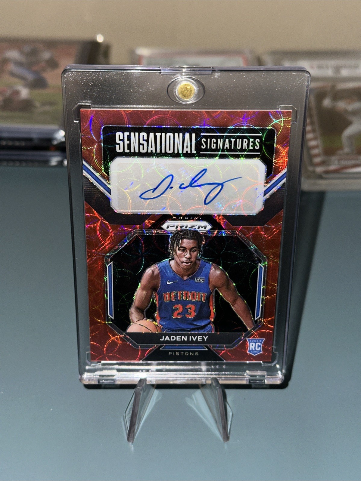2022-23 Panini Prizm Jaden Ivey Red Choice Sensational Signatures Auto RC Rookie