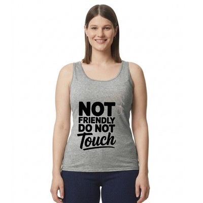 Not Friendly Do Not Touch Damen Trägershirt Tank Top persönlicher Raum introvertiert Geschenk