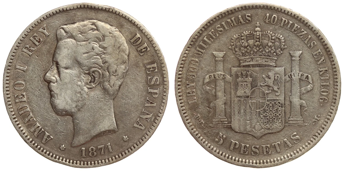 1871 Year Spanish Coins for sale | eBay