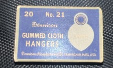 Dennison Gummed Cloth Hangers No. 21 Box Vintage MADE IN THE USA