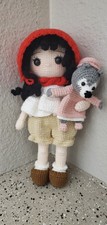 Handmade Crochet Red Riding Hood Doll  Little Fox Stuffed Plush