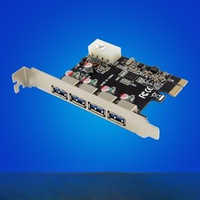 Industrial PCIe x1 USB 3.0 Expansion Card NEC720201, 5Gbps Data Transfer Adapter