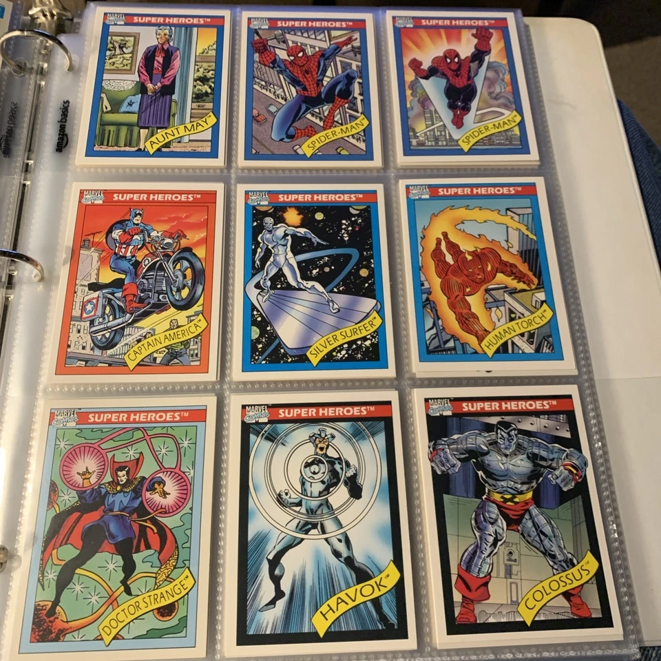 1990 Marvel Universe Series 1 Trading Cards COMPLETE BASE SET, #1-162 Impel - Image 4 of 4