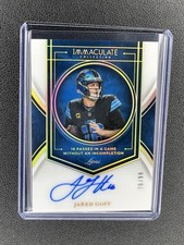 2025 Panini Immaculate Collection Jared Goff Autograph Lions 18 Passes /99