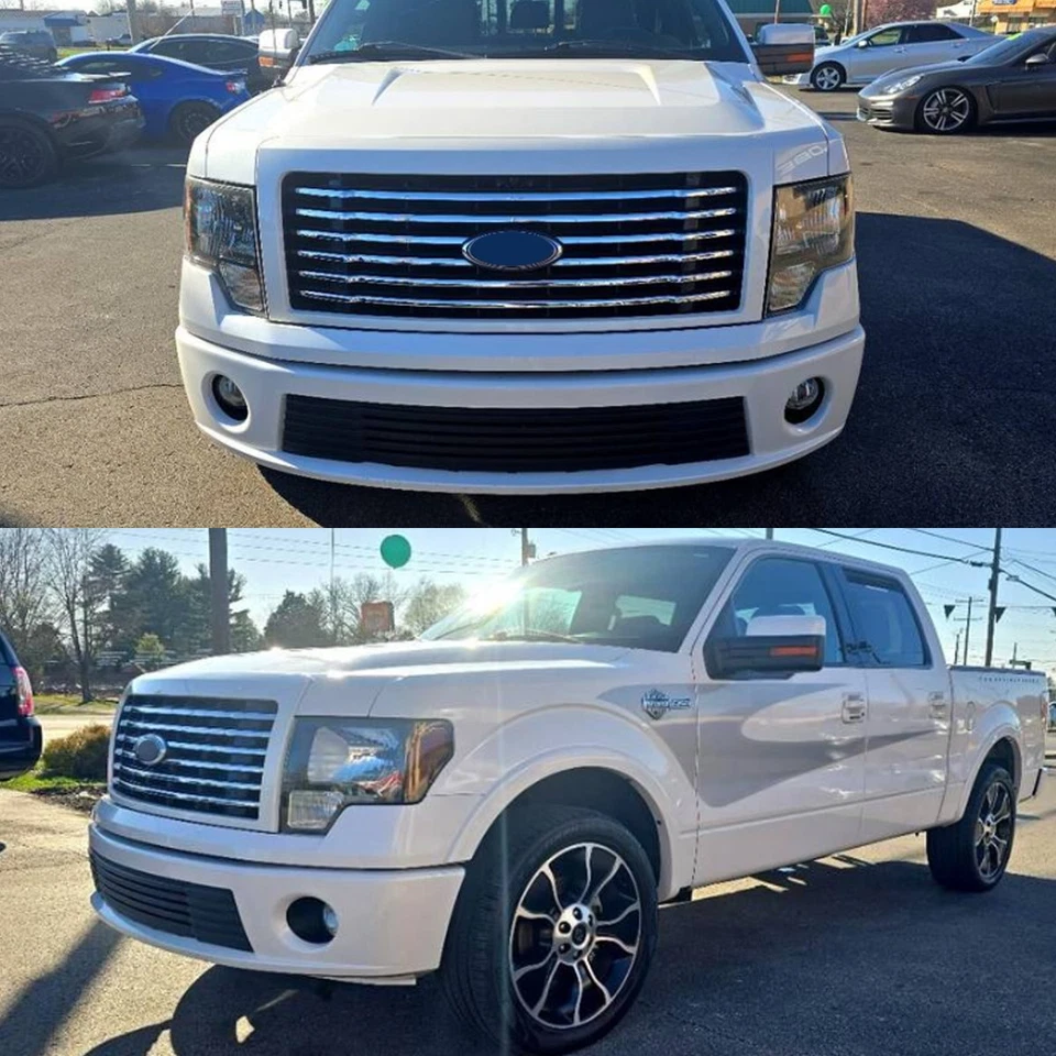 For 2009-2014 Ford F-150 F150 Harley-Davidson Oxford White Front Bumper Grille Foto 3 de 4