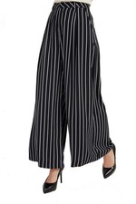 Women High Waist Casual Wide Leg Long Palazzo Pants Trousers Regular Size