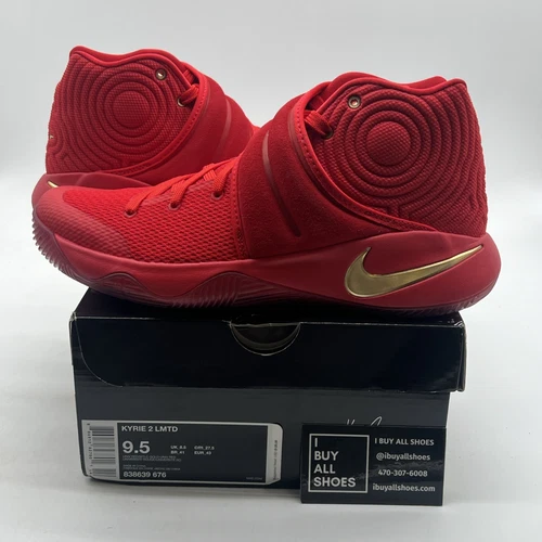 Size 9.5 - Nike Kyrie 2 Gold Swoosh (838639-676)