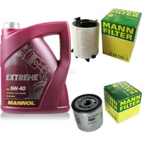 MANN-FILTER Inspektionspaket 5L Mannol Extreme 5W-40 FüR Vw Beetle Cabriolet