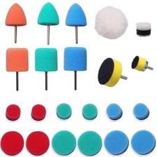 22 Pcs Mini Buffing Polishing Pads Kit, Car Details Mini Polisher Foam Pads for