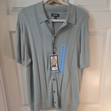DKNY L Green Button Front Sweater NWT