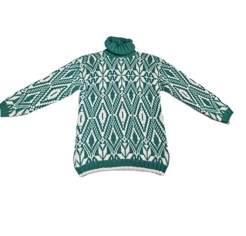 Vintage Persuasion Womens Medium Made In British Crown Colony Green Sweater - Picture 2 of 6