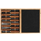 12-Pieces Woodworking Wood Carving Tools Chisel Set with Wooden Box, Razor Sh.