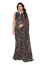 Women's Georgette Ready to wear Saree with Unstitched Blouse Piece