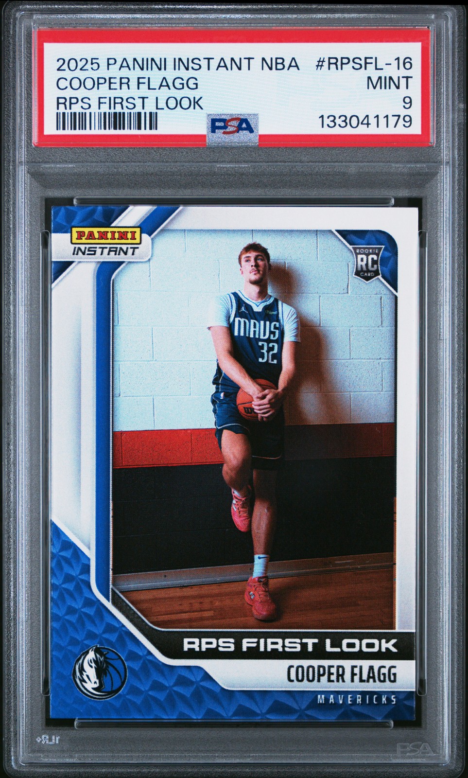 2025 PANINI INSTANT NBA RPS FIRST LOOK #RPSFL-16 COOPER FLAGG ROOKIE RC PSA 9
