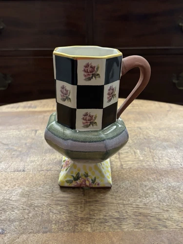 Vintage Mackenzie Childs Kelp & Urchin Torquay Footed Tea Or Coffee Cup 6.5”