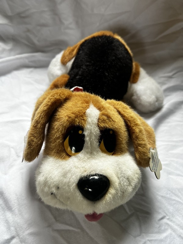 Animatronic Pound Puppy Battery Operated Moving Vintage W Tag Beagle Dog Plush