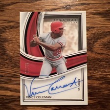 2023 Panini Immaculate Collection Shadowbox Signatures Vince Coleman #SS-VC/10 