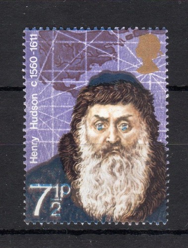 71/2p 1972 EXPLORERS UNMOUNTED MINT + BLUE COLOUR SHIFT (EYES AND VALUE, ETC)