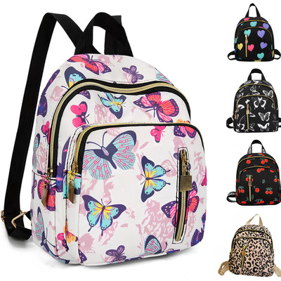 Women Nylon Mini Backpack Casual Everyday Travel School Compact Fashion Bag