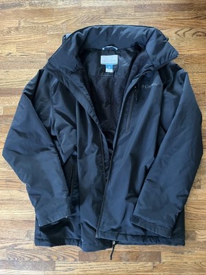 Columbia Hooded Soft shell Jacket Black Mens Large