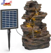 Messina Solar Powered Water Fountain for Garden, Indoor and Outdoor Fountains