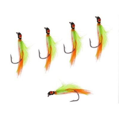 5Pcs Salzwasser Fliegen Angeln Streamer Köder Köder Fisch Simulation Fliegen