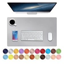 ‎Leather Desk Pad 24"x 14" Non-Slip Mouse PadOffice Desk MatWaterprooft PU Le...