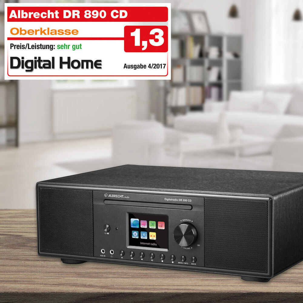 Thumbnail - Albrecht Dr 890 Cd, Schwarz Dab+/ukw/internet-radio Holzgehäuse