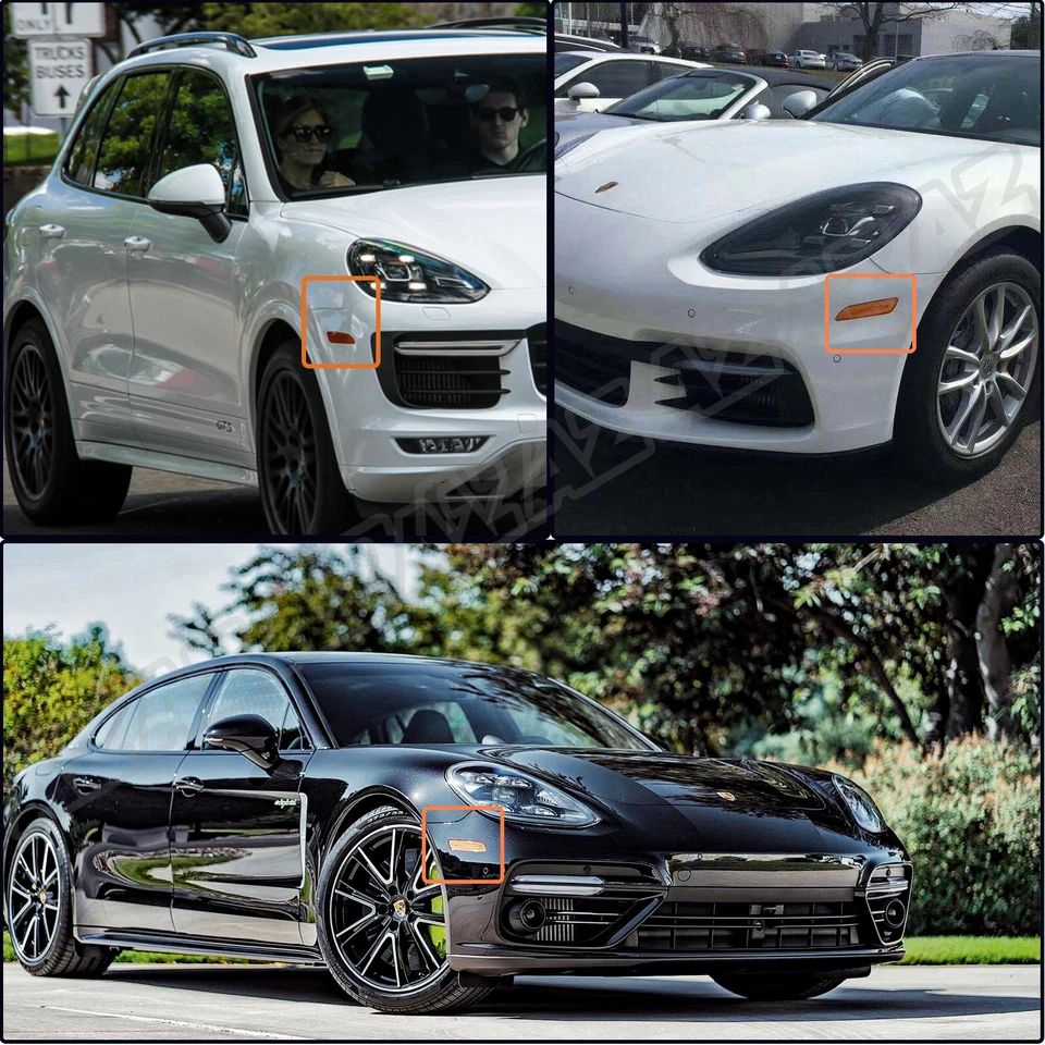 2X Amber LED Side Marker Light Lamp 97063104800 For Porsche Panamera 2014-2016 Foto 3 de 4