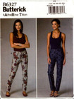 Butterick Sewing Pattern 6327 Womens Semi Fitted Pants w/variation Size 16-24 FF