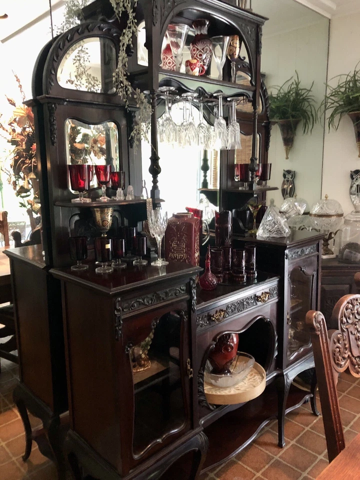 Precioso piso victoriano de palo de rosa o caoba del siglo XIX Foto 3 de 4