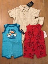 New Carter's/Other Infant Boys Summer Clothing Lot of 3 Size 6, 6-9, 6-12 Months