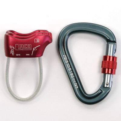 Sicherungsset LACD HMS Karabiner + Tube Pro / Schraubkarabiner + Sicherungsgerät