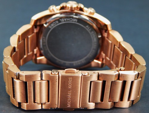 OROLOGIO MICHAEL KORS MK6367 BRECKEN ORO ROSA CRONOGRAFO EX CONDIZIONI UOMO BELLO! - Foto 6 di 10