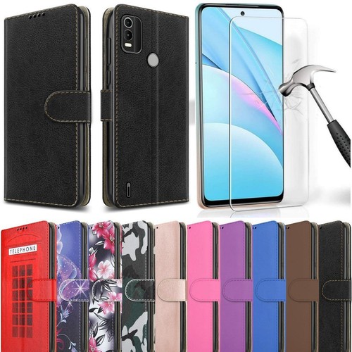 For Nokia C21 G22 G42 C12 C22 C32 Case Leather Wallet Phone Cover + Screen Glass - 第 1/102 張圖片