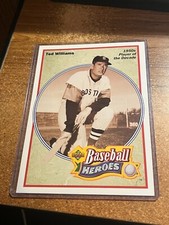1992 Upper Deck Baseball 5x7 Box Topper Ted Williams 1950's Player of the Decade